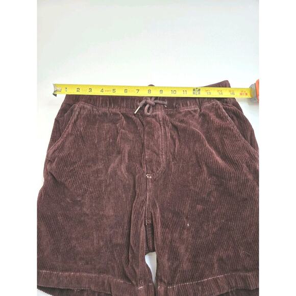 Faherty‎ Burgundy Corduroy Drawstring Shorts Pockets Size Small Mens - Picture 2 of 14